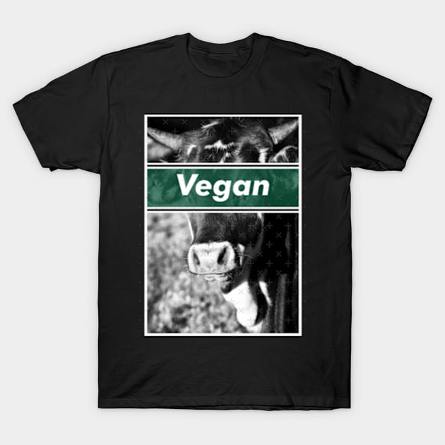 Vegan Cow T-Shirt by perdewtwanaus